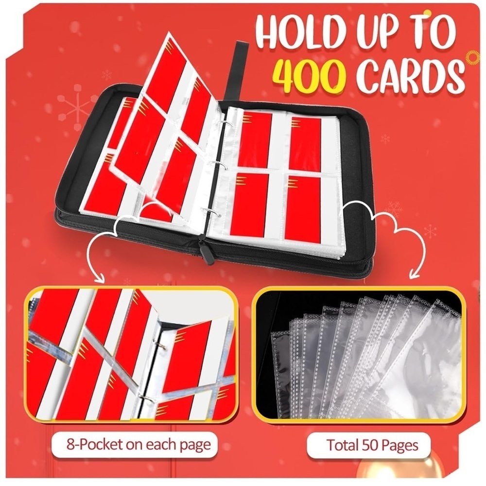 Red and White bag for storing cards! - Picture 3 of 5